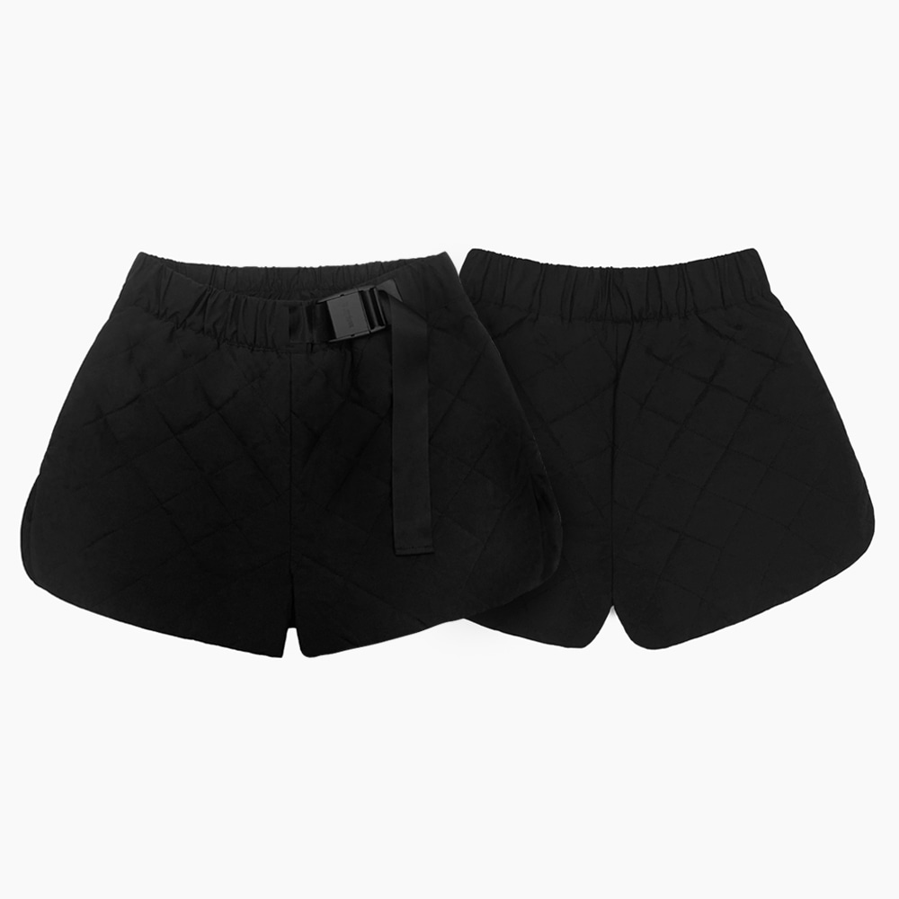 Quilted Buckle Shorts